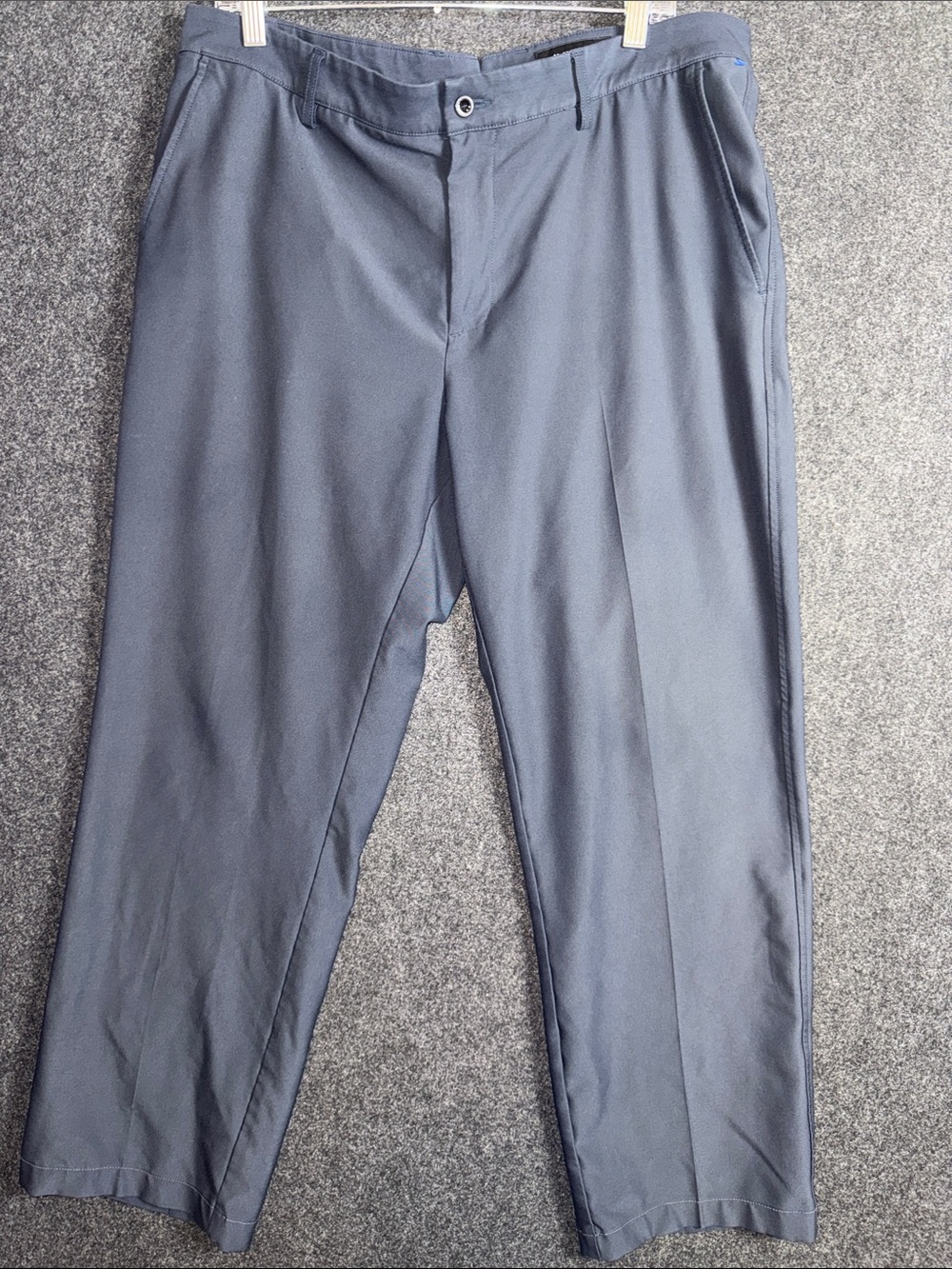 Dunning Mens Golf Pants Navy Blue Flat Front Straight Leg Performance 36x32